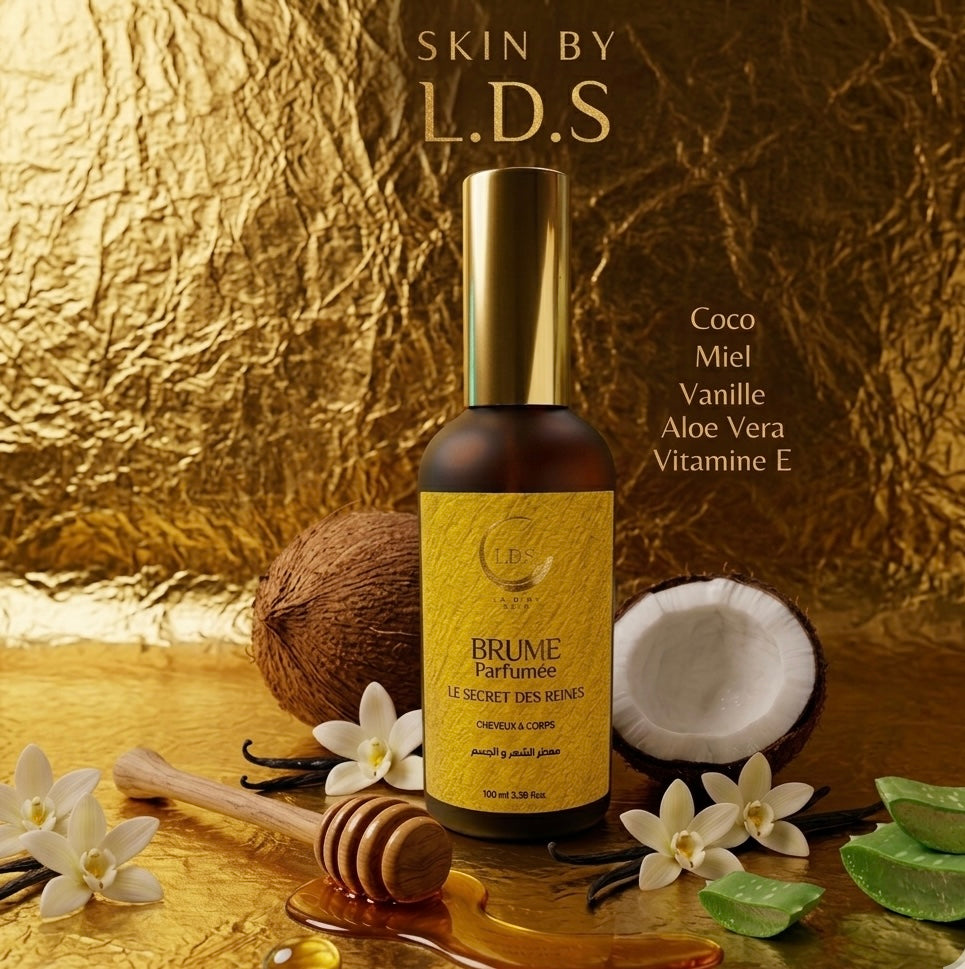 LE SECRET DES REINES - Miel , Coco & Vanille - BRUME POUR CORPS ET CHEVEUX - 100 ml